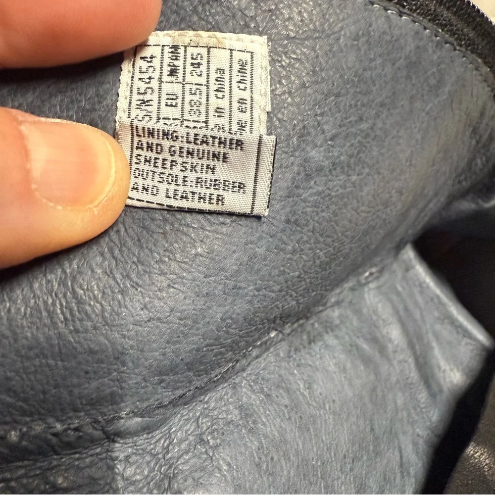 UGG 5454 Caroline Mid Calf Leather Heel Boot, Size 7.5 7 1/2 Black - Picture 11 of 16